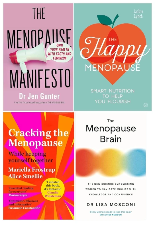 Image of Menopause 4 Books Collection Set - Non Fiction - Paperback Mariella Frostrup & Alice Smellie & Dr. Lisa Mosconi & Jackie Lynch & Jen Gunter Books