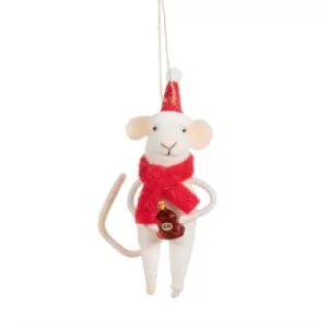 Image of Mouse with Cola Felt Decoration
