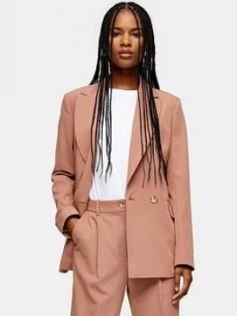 Image of Topshop Suit Blazer - Pink, Size 8, Women