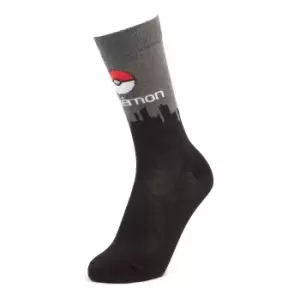 Image of Mens Pokemon Skyline Socks - Black - UK 8-11