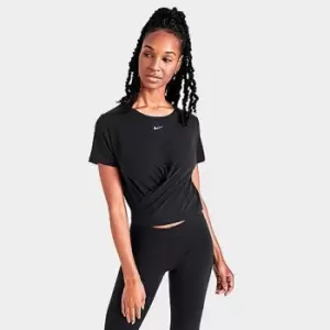 Image of Womens Nike Dri-FIT One Luxe Twist Standard Fit Short-Sleeve Shirt