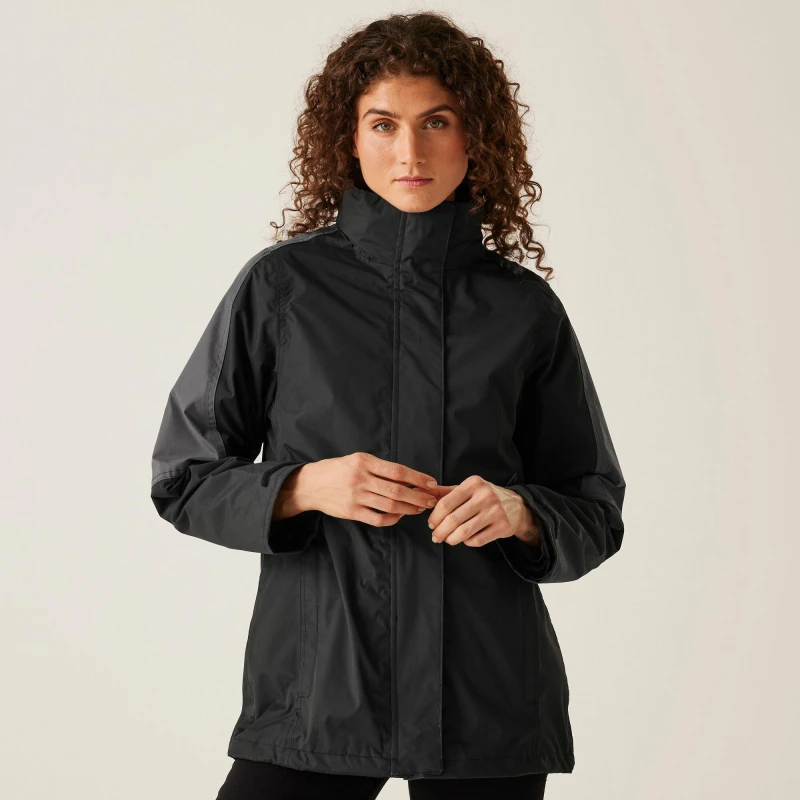 Image of Regatta Womens Defender III Waterproof 3 In 1 Jacket Black Seal Grey female 8