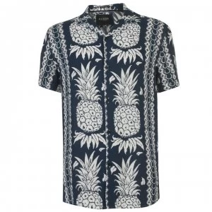 Image of Guess Hawaiian Shirt - Blue PMW7