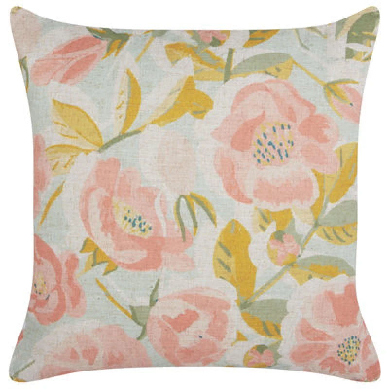 Image of Beliani Throw Cushion Zahriye 45 X 45cm Pink Floral Pattern