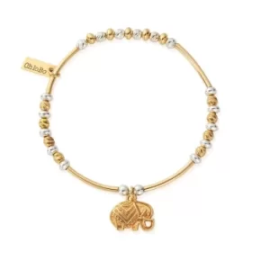 Image of ChloBo GMBSBNH4024 Women's Two Tone Decorated Elephant Bracelet