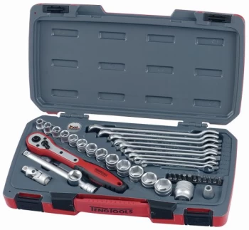 Image of Teng Tools T3840 40pc 3/8" Drive Socket, Bit, Accessories & Spanner Set