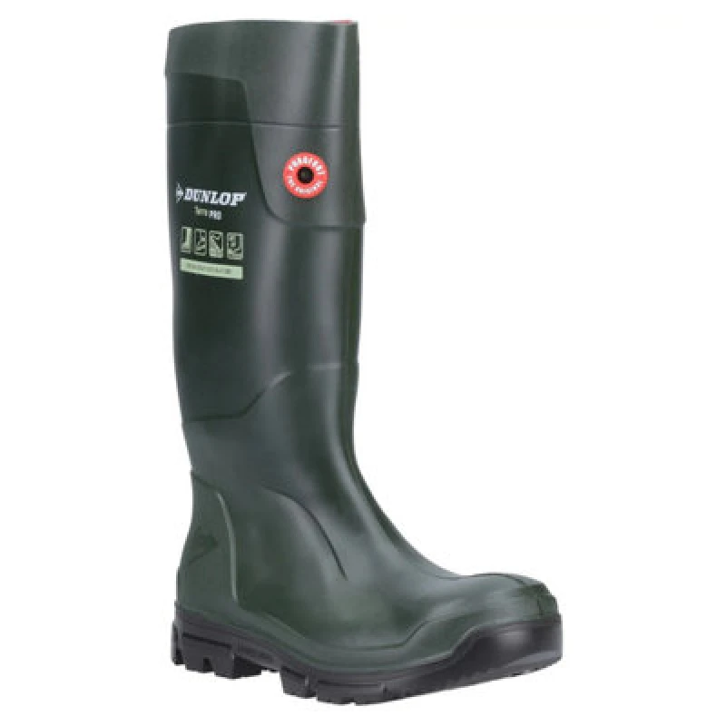 Image of Dunlop Unisex Adult Purofort Terrapro Wellington Boots Green (3 Uk)