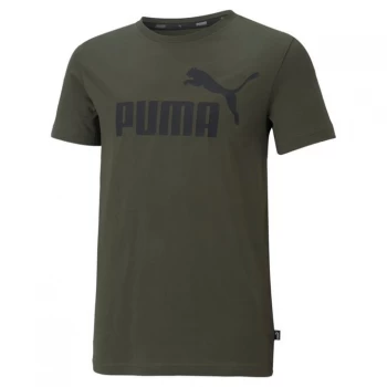 Image of Puma Big Logo Tee Junior Boys - Forest Night