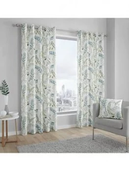 Image of Fusion Fernworthy Lined Eyelet Curtains