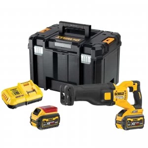 Image of DEWALT DCS389 54v XR Cordless FLEXVOLT High Power Reciprocating Saw 2 x 6ah Li-ion Charger Case