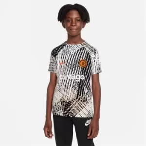 Image of Nike Chelsea Pre Match Top 2022 2023 Juniors - Beige