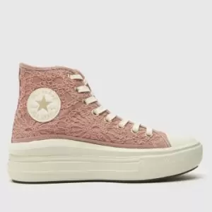 Image of Converse All Star Move Daisy Cord Trainers In Pink