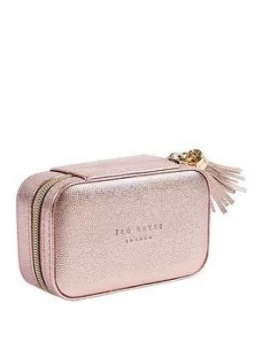 Image of Ted Baker Mini Jewellery Case - Metallic Pink, One Colour, Women