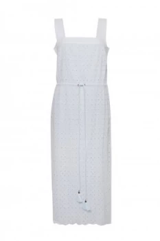 Image of Great Plains Summer Broiderie Anglaise Midi Dress Blue