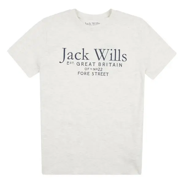 Image of Jack Wills Grey Junior Script Printed T-Shirt