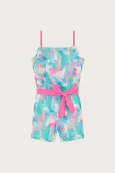 Image of Marble Unicorn Frill Playsuit