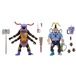 Image of NECA Teenage Mutant Ninja Turtles Antrax and Scumbug 2-Pack 7" Action Figures TMNT Cartoon