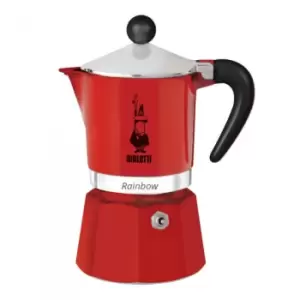 Image of Moka pot Bialetti Moka Rainbow 3 cup Red