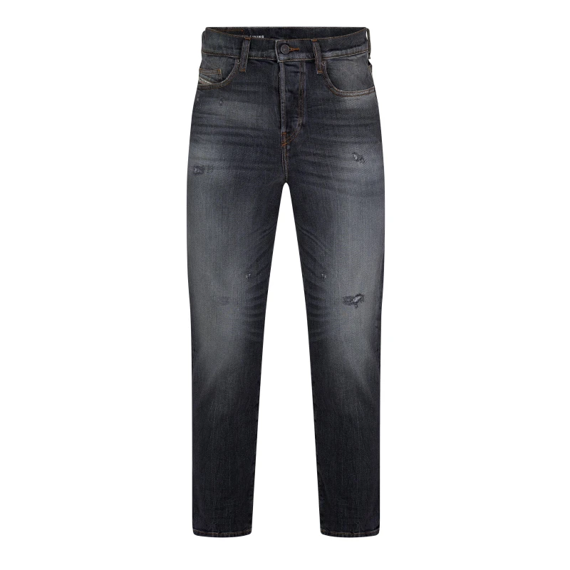 Image of Diesel Mens Vikr Pantal Straight Leg Jeans Blk Gry Denim male 29W S