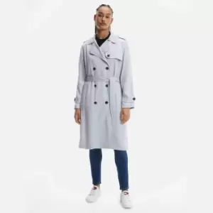 Image of Tommy Hilfiger Womens Tencel Db Trench - Breezy Blue - UK 10