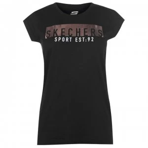 Image of Skechers Print T Shirt - Black