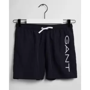 Image of Gant Teen Boys Lightweight Logo Swim - Blue