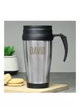 Image of The Personalised Memento Company Personalised Stainless Steel Travel Mug, One Colour, Women