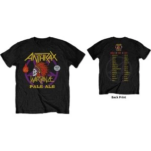 Image of Anthrax - War Dance Paul Ale World Tour 2018 Mens Medium T-Shirt - Black
