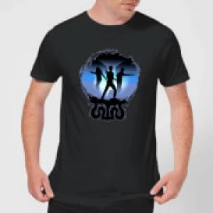 Image of Harry Potter Silhouette Attack Mens T-Shirt - Black