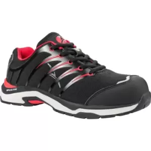 Image of Albatros Mens Twist Low Lace Up Safety Shoe (6 UK) (Black/Red)