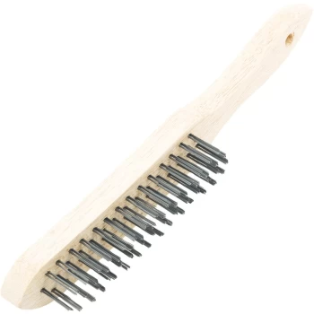 Image of 4-Row Wire Scratch Brush - Plain Back
