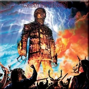 Image of Iron Maiden - Wicker Man Fridge Magnet