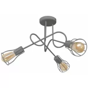 Image of Helam Oxford Multi Arm Semi Flush Ceiling Light Grey 56cm