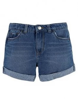 Image of Levis Girls Girlfriend Short - Mid Wash