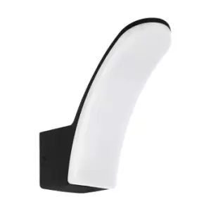 Image of IP44 Outdoor Wall Light Black Aluminium 11W Built in LED Porch Lamp