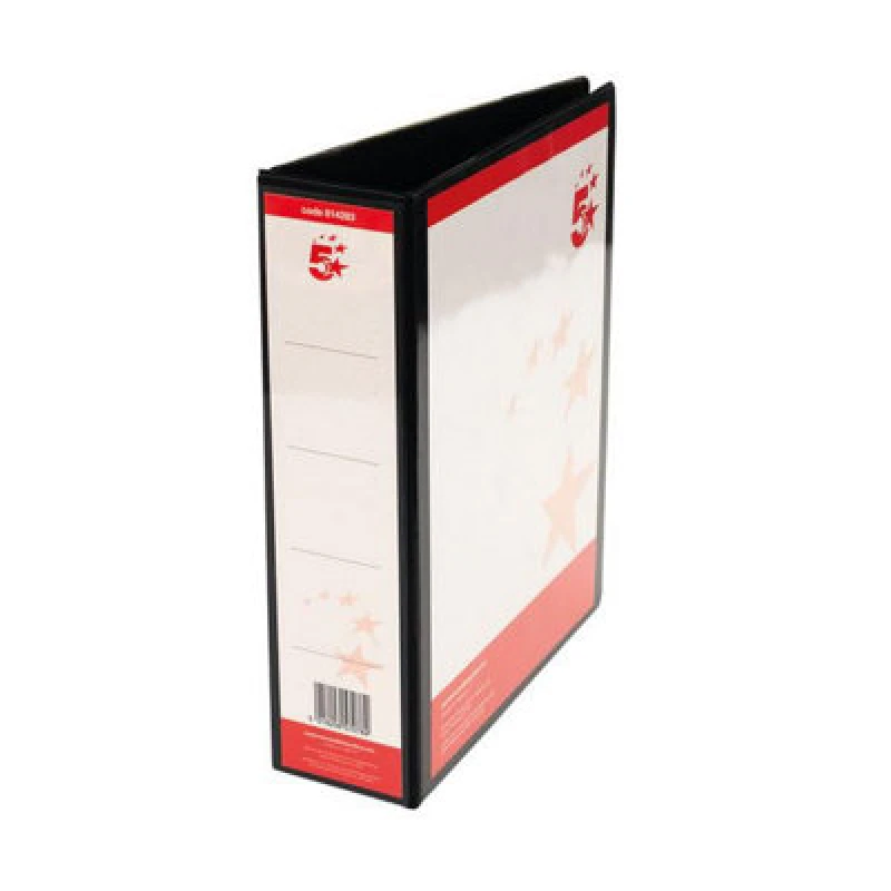 Image of 5 Star Office A4 58mm Presentation Lever Arch File Polypropylene Black 814283