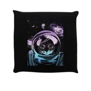 Image of Unorthodox Collective Space Kitten Cushion (One Size) (Black)