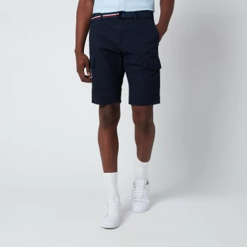 Image of Tommy Hilfiger Mens John Cargo Shorts with Belt - Desert Sky - W36