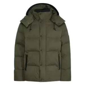 Image of Calvin Klein Mid Length Fake Down Coat - Green