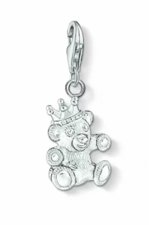 Image of Ladies Thomas Sabo Sterling Silver Charm Club Teddy Bear Charm 1322-001-12
