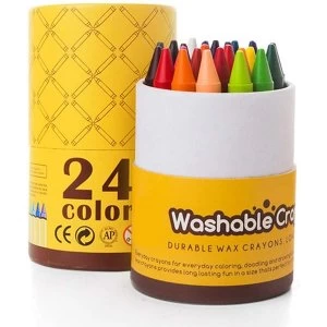 Image of 24 Coloured Washable Crayons