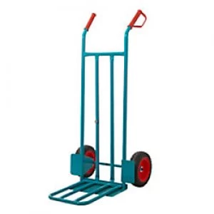 Image of APOLLO Trolley Blue 2 Castors Lifting Capacity: 250kg 390mm x 1240mm x 535