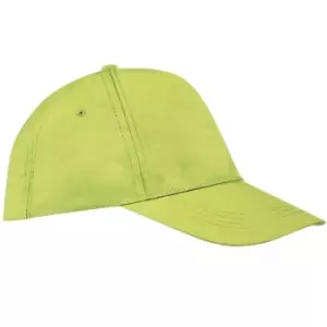 Image of SOLS Unisex Buzz 5 Panel Baseball Cap (ONE) (Apple Green)