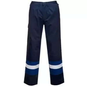 Image of Portwest - FR56NRRL - sz l Bizflame Plus Trouser - Navy/Royal Regular