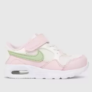Image of Nike White & Green Air Max Sc Girls Toddler Trainers