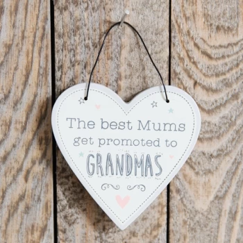 Image of Love Life Heart Plaque - Promoted to Grandma