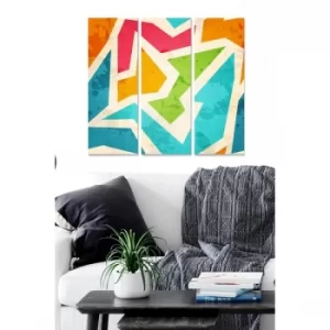 Image of MDF30092359 Multicolor Decorative MDF Painting (3 Pieces)