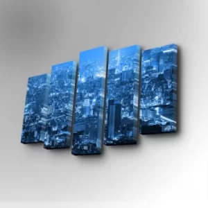 Image of 5PUC-021 Multicolor Decorative Canvas Painting (5 Pieces)