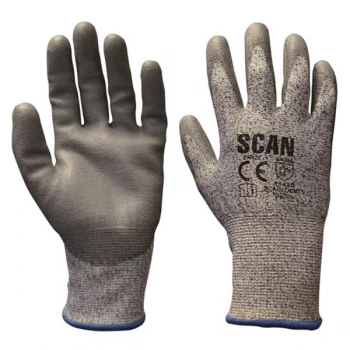 Image of Scan H3101-5 Grey PU Coated Cut 5 Gloves - XXL (Size 11)