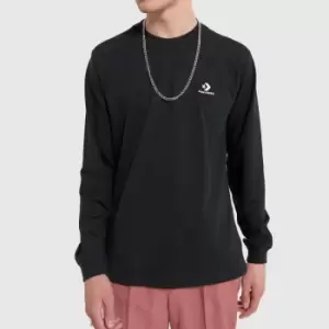 Image of Converse Go To Embriodered Star T-Shirt In Black